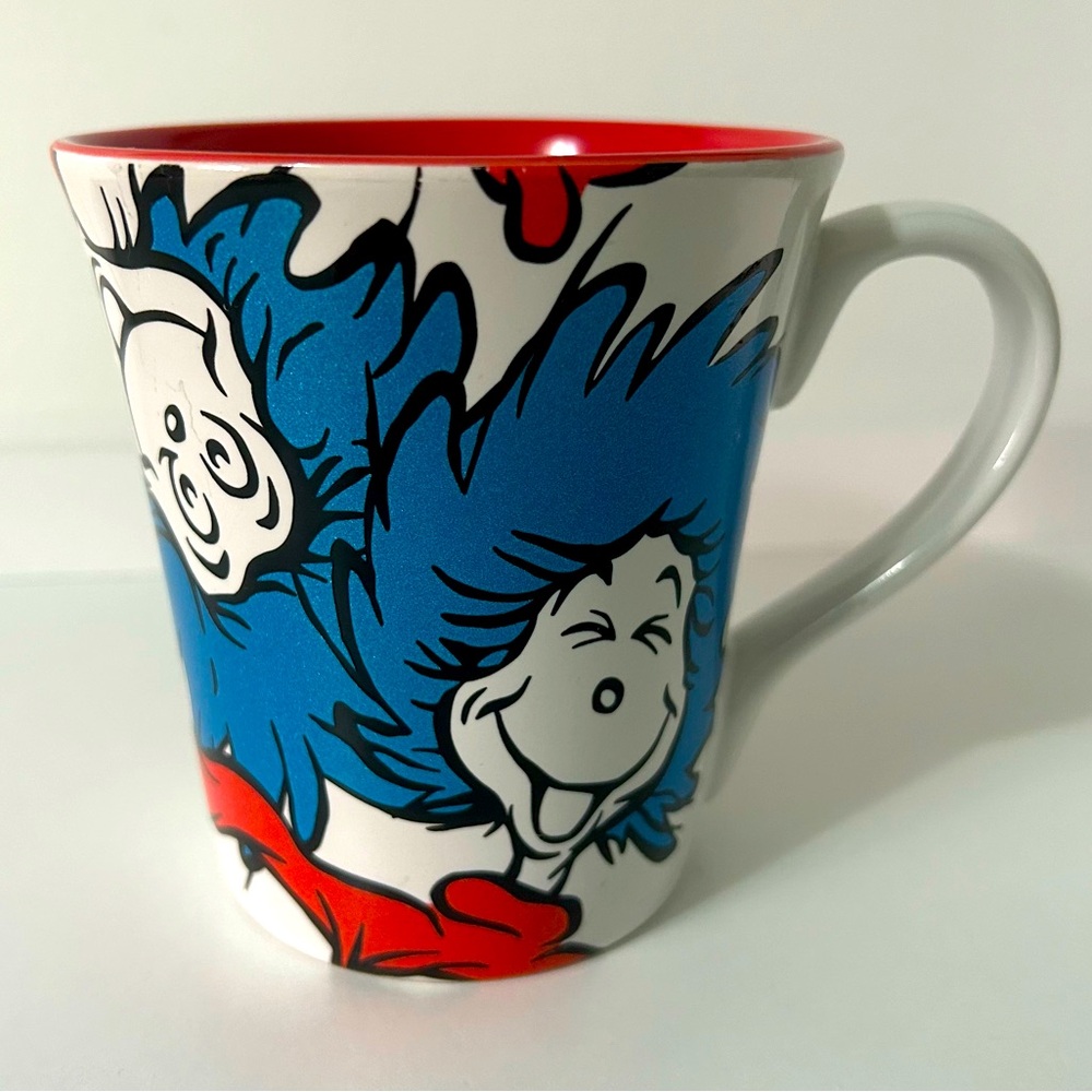 Dr Suess Thing 1 & Thing 2 Mug Red Blue
